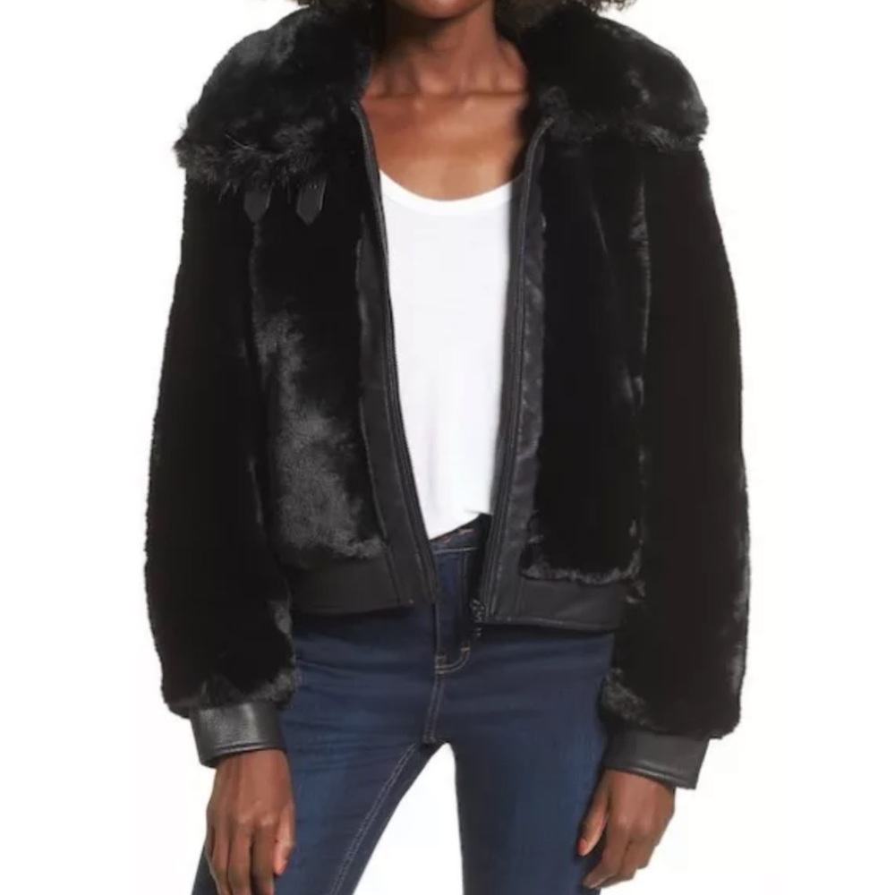 Blank NYC Faux Fur Jacket sz. L